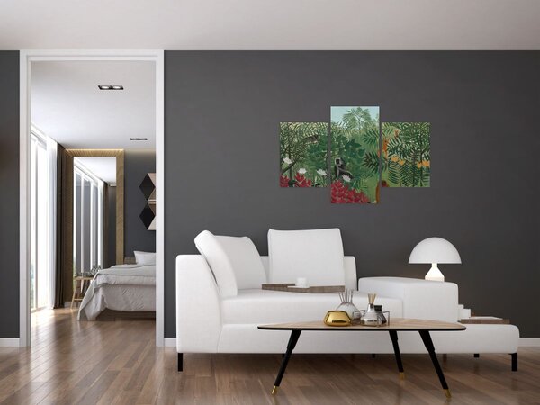 Slika - Henri Rousseau, Tropical Forest with Monkeys, reprodukcije (90x60 cm)
