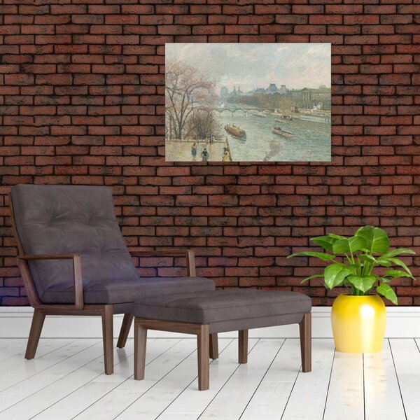 Slika - Camille Pissarro, The Louvre, Afternoon, Rainy Weather, reprodukcije (70x50 cm)
