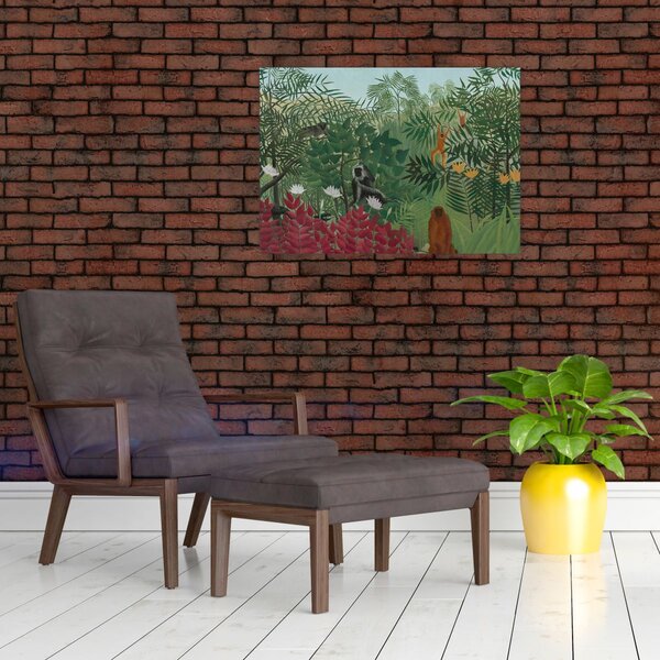 Slika - Henri Rousseau, Tropical Forest with Monkeys, reprodukcije (70x50 cm)