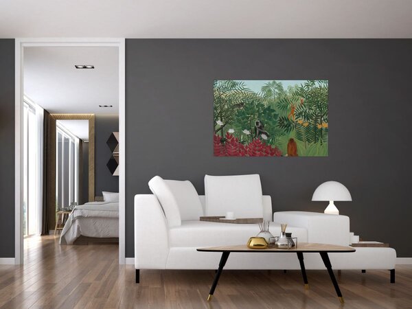 Slika - Henri Rousseau, Tropical Forest with Monkeys, reprodukcije (90x60 cm)