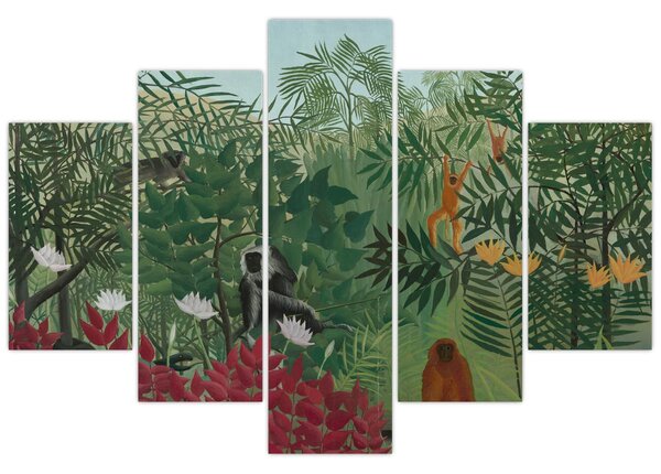 Slika - Henri Rousseau, Tropical Forest with Monkeys, reprodukcije (150x105 cm)