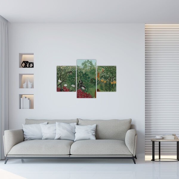 Slika - Henri Rousseau, Tropical Forest with Monkeys, reprodukcije (90x60 cm)