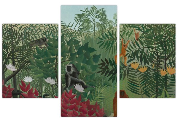 Slika - Henri Rousseau, Tropical Forest with Monkeys, reprodukcije (90x60 cm)