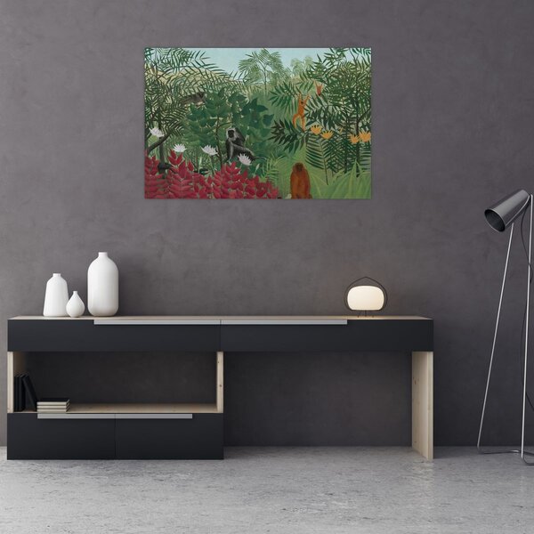 Slika - Henri Rousseau, Tropical Forest with Monkeys, reprodukcije (90x60 cm)
