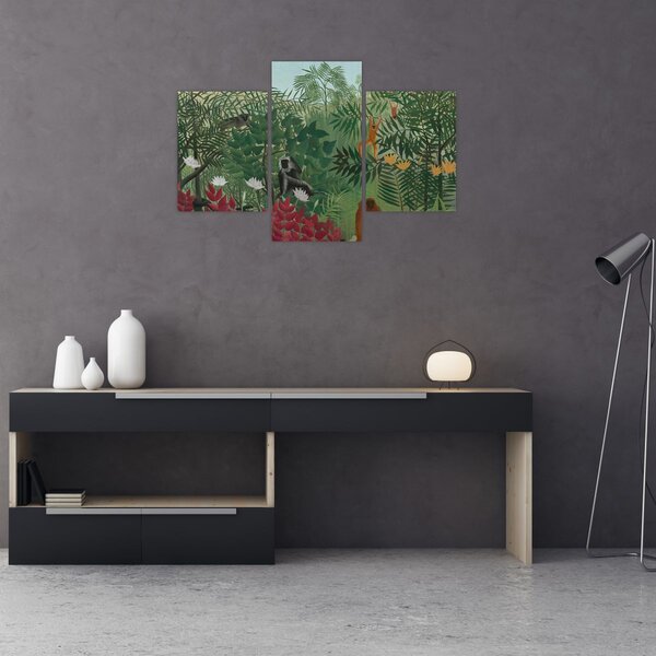Slika - Henri Rousseau, Tropical Forest with Monkeys, reprodukcije (90x60 cm)