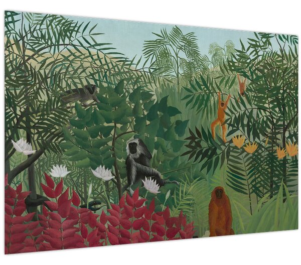 Slika - Henri Rousseau, Tropical Forest with Monkeys, reprodukcije (90x60 cm)