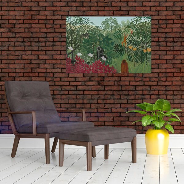 Slika - Henri Rousseau, Tropical Forest with Monkeys, reprodukcije (90x60 cm)