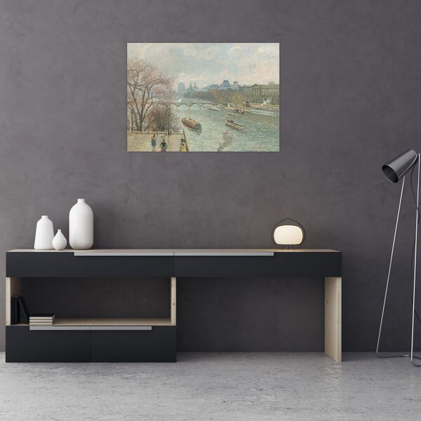 Slika - Camille Pissarro, The Louvre, Afternoon, Rainy Weather, reprodukcije (70x50 cm)