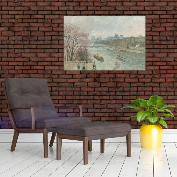 Slika - Camille Pissarro, The Louvre, Afternoon, Rainy Weather, reprodukcije (90x60 cm)