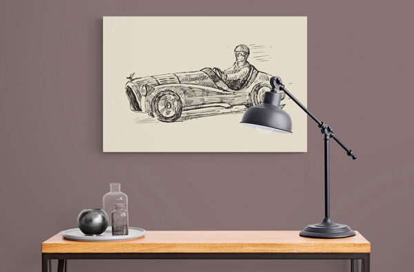 Slika trkaći automobil u retro dizajnu