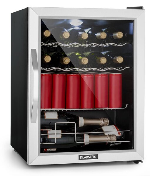 Klarstein Beersafe XL Mix It Edition, hladnjak, D, LED, 4 metalne rešetkaste police, staklena vrata