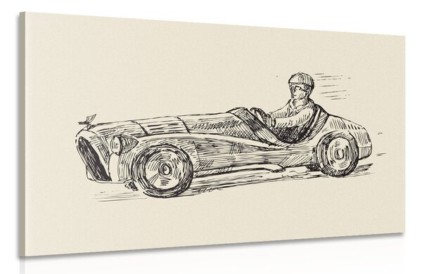 Slika trkaći automobil u retro dizajnu