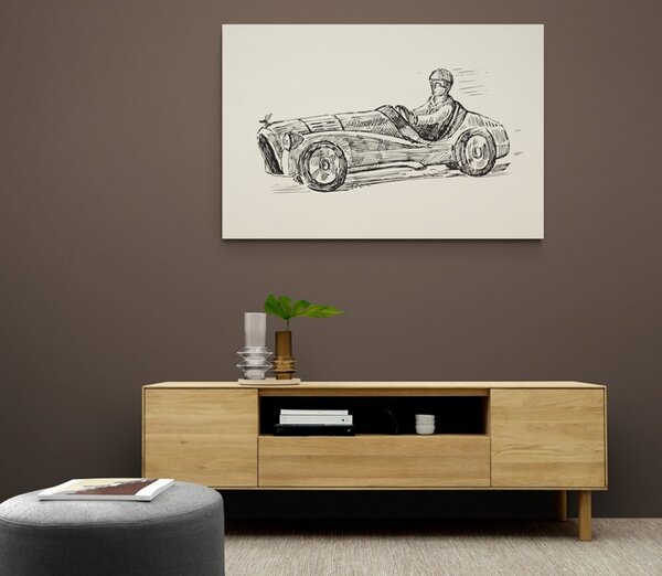 Slika trkaći automobil u retro dizajnu