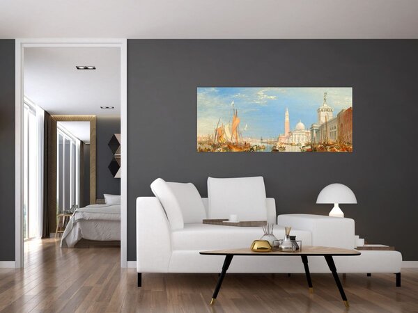 Slika - Joseph Mallord William Turner, Venice the Dogana and San Giorgio Maggiore, reprodukcije (120x50 cm)