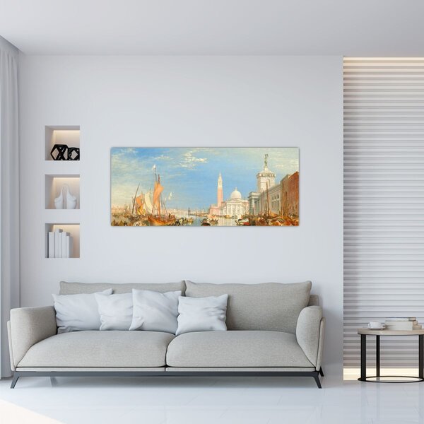 Slika - Joseph Mallord William Turner, Venice the Dogana and San Giorgio Maggiore, reprodukcije (120x50 cm)