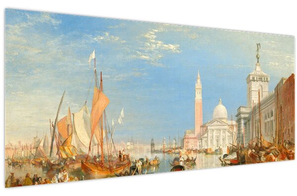 Slika - Joseph Mallord William Turner, Venice the Dogana and San Giorgio Maggiore, reprodukcije (120x50 cm)