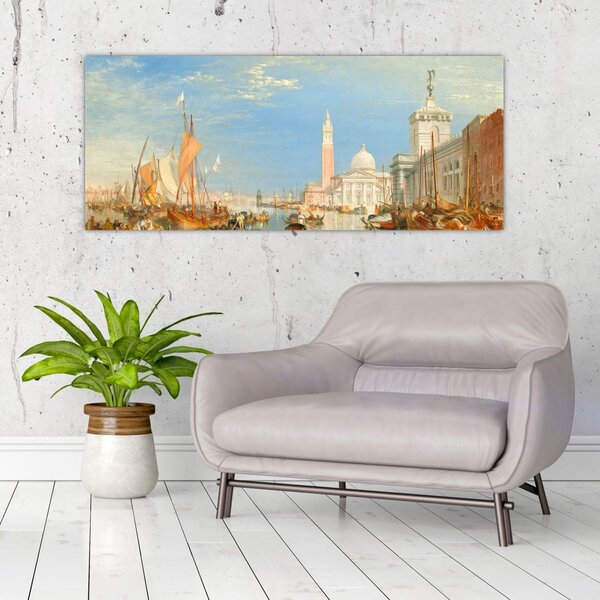 Slika - Joseph Mallord William Turner, Venice the Dogana and San Giorgio Maggiore, reprodukcije (120x50 cm)