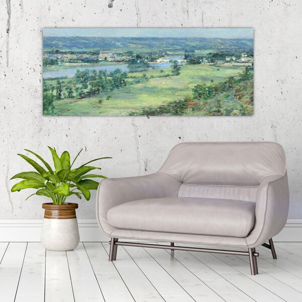 Slika - Theodore Robinson, The Valley of the Seine, From the Hills of Giverny, reprodukcije (120x50 cm)