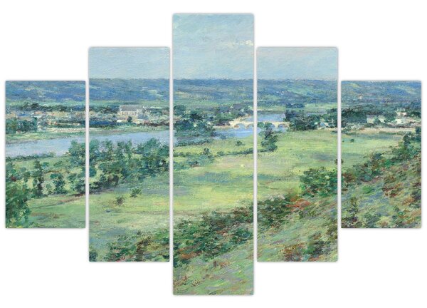 Slika - Theodore Robinson, The Valley of the Seine, From the Hills of Giverny, reprodukcije (150x105 cm)