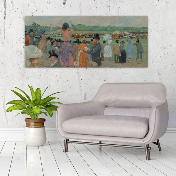 Slika - Jean-Louis Forain, The Races at Longchamp, reprodukcije (120x50 cm)