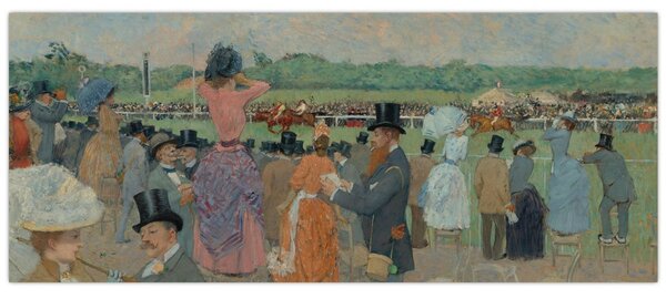Slika - Jean-Louis Forain, The Races at Longchamp, reprodukcije (120x50 cm)