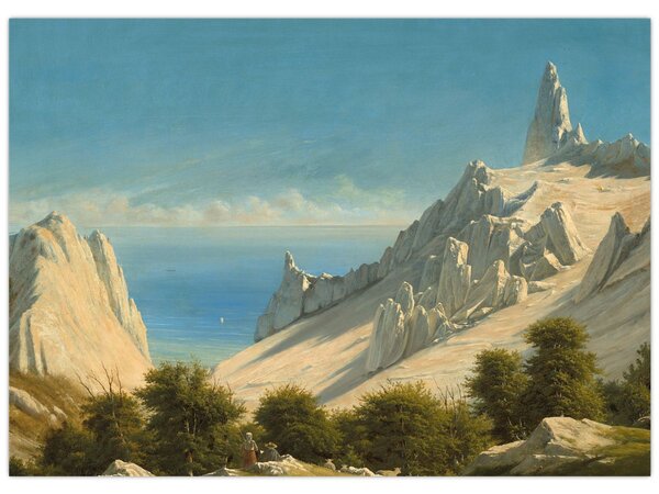 Slika - Georg Emil Libert, View of Sommerspiret, the Cliffs of Møn, reprodukcije (70x50 cm)