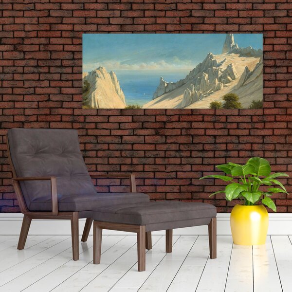 Slika - Georg Emil Libert, View of Sommerspiret, the Cliffs of Møn, reprodukcije (120x50 cm)