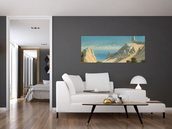 Slika - Georg Emil Libert, View of Sommerspiret, the Cliffs of Møn, reprodukcije (120x50 cm)