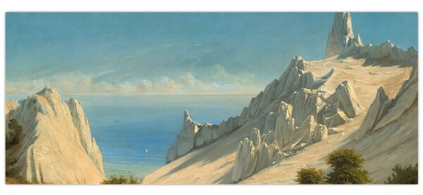 Slika - Georg Emil Libert, View of Sommerspiret, the Cliffs of Møn, reprodukcije (120x50 cm)