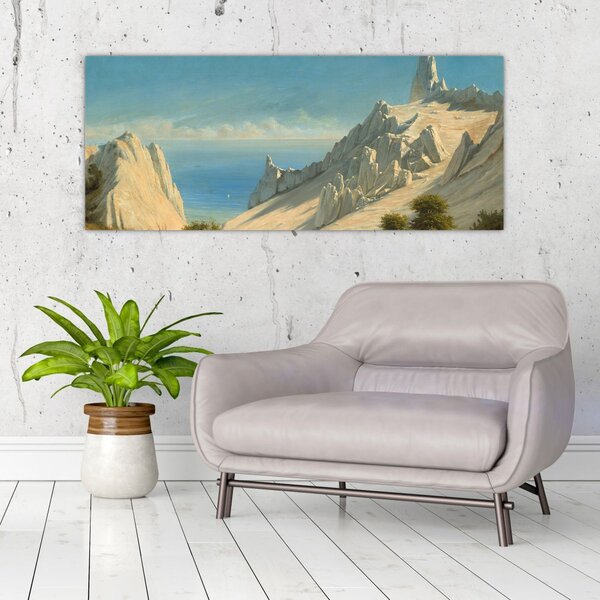 Slika - Georg Emil Libert, View of Sommerspiret, the Cliffs of Møn, reprodukcije (120x50 cm)