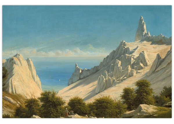 Slika - Georg Emil Libert, View of Sommerspiret, the Cliffs of Møn, reprodukcije (90x60 cm)