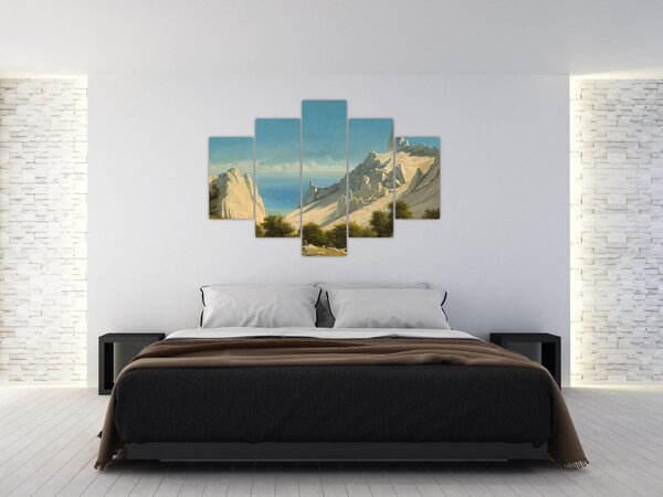 Slika - Georg Emil Libert, View of Sommerspiret, the Cliffs of Møn, reprodukcije (150x105 cm)