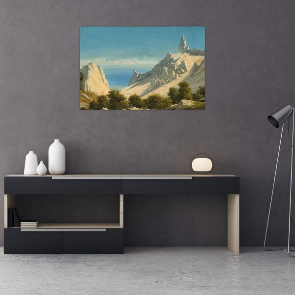 Slika - Georg Emil Libert, View of Sommerspiret, the Cliffs of Møn, reprodukcije (90x60 cm)