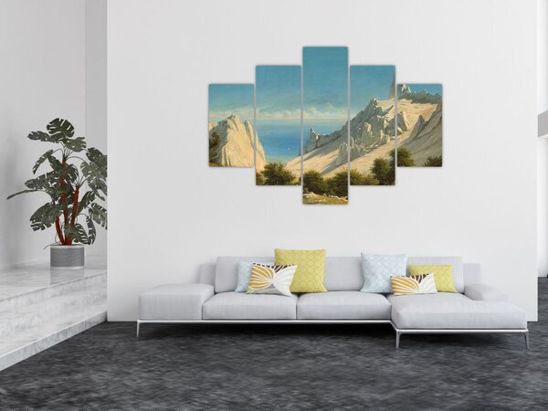Slika - Georg Emil Libert, View of Sommerspiret, the Cliffs of Møn, reprodukcije (150x105 cm)