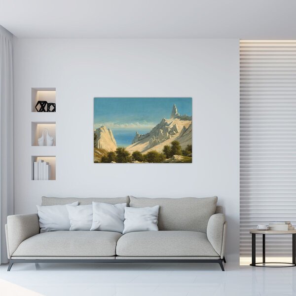 Slika - Georg Emil Libert, View of Sommerspiret, the Cliffs of Møn, reprodukcije (90x60 cm)