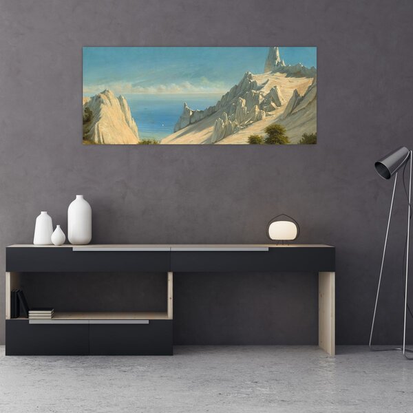 Slika - Georg Emil Libert, View of Sommerspiret, the Cliffs of Møn, reprodukcije (120x50 cm)