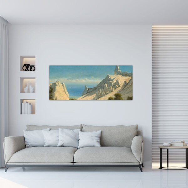 Slika - Georg Emil Libert, View of Sommerspiret, the Cliffs of Møn, reprodukcije (120x50 cm)