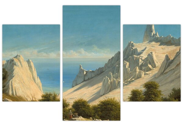 Slika - Georg Emil Libert, View of Sommerspiret, the Cliffs of Møn, reprodukcije (90x60 cm)
