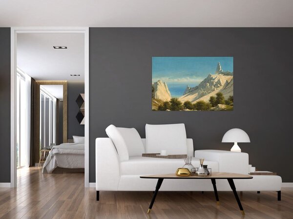 Slika - Georg Emil Libert, View of Sommerspiret, the Cliffs of Møn, reprodukcije (90x60 cm)
