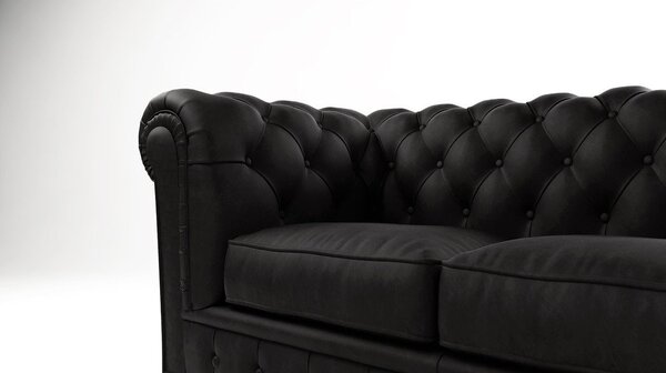 Sofa crni baršun 184 cm Cambridge - Ropez