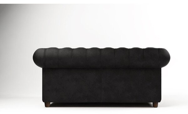 Sofa crni baršun 184 cm Cambridge - Ropez