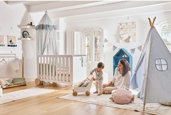 Svijetloplavi pamučni baldahin Carelene - Kave Home