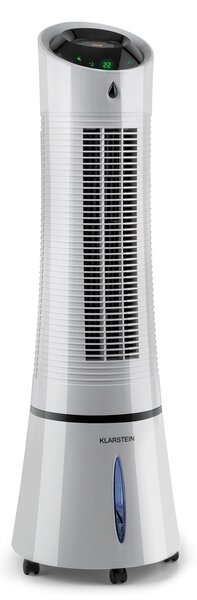 Klarstein Skyscraper Ice, 4 u 1, rashlađivač zraka, ventilator, ovlaživač zraka, pročišćivač zraka, 210 m³ / h, 45 W, oscilacija, daljinski upravljač, prijenosni
