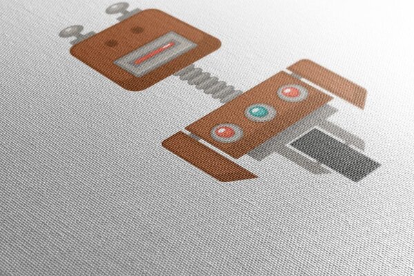 Slika robot u smeđoj boji