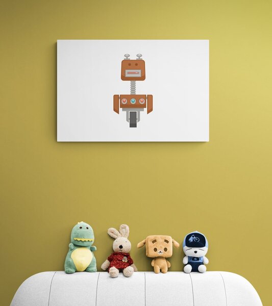 Slika robot u smeđoj boji