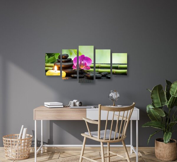 5-dijelna slika Feng Shui mrtva priroda