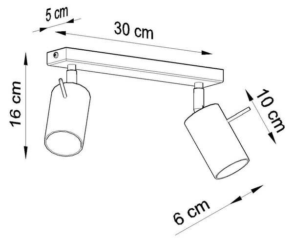 Stropna svjetiljka RING 2 azure