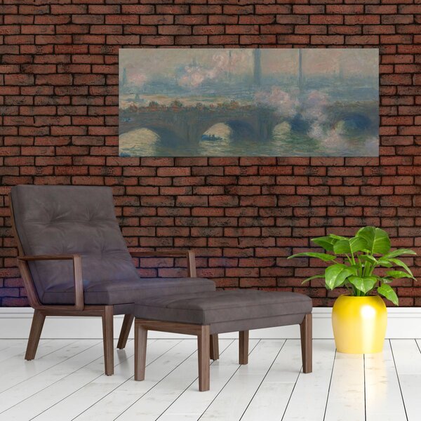 Slika - Claude Monet, Waterloo Bridge, Gray Day, reprodukcije (120x50 cm)