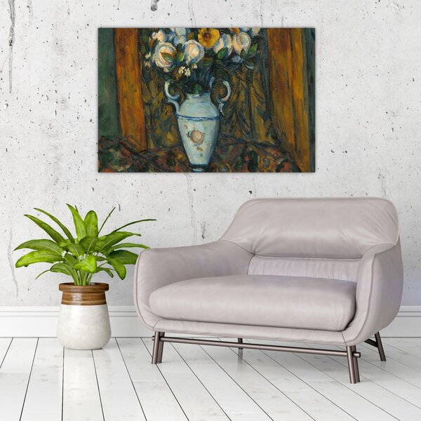 Slika - Paul Cézanne, Vase of Flowers, reprodukcije (90x60 cm)