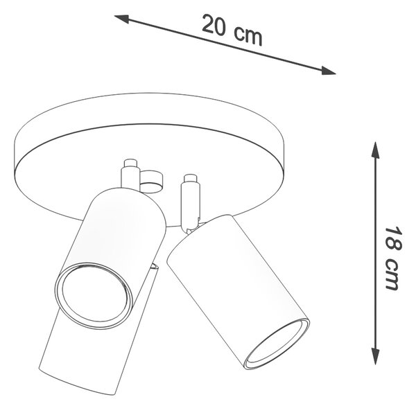 Stropna svjetiljka RING 3P azure